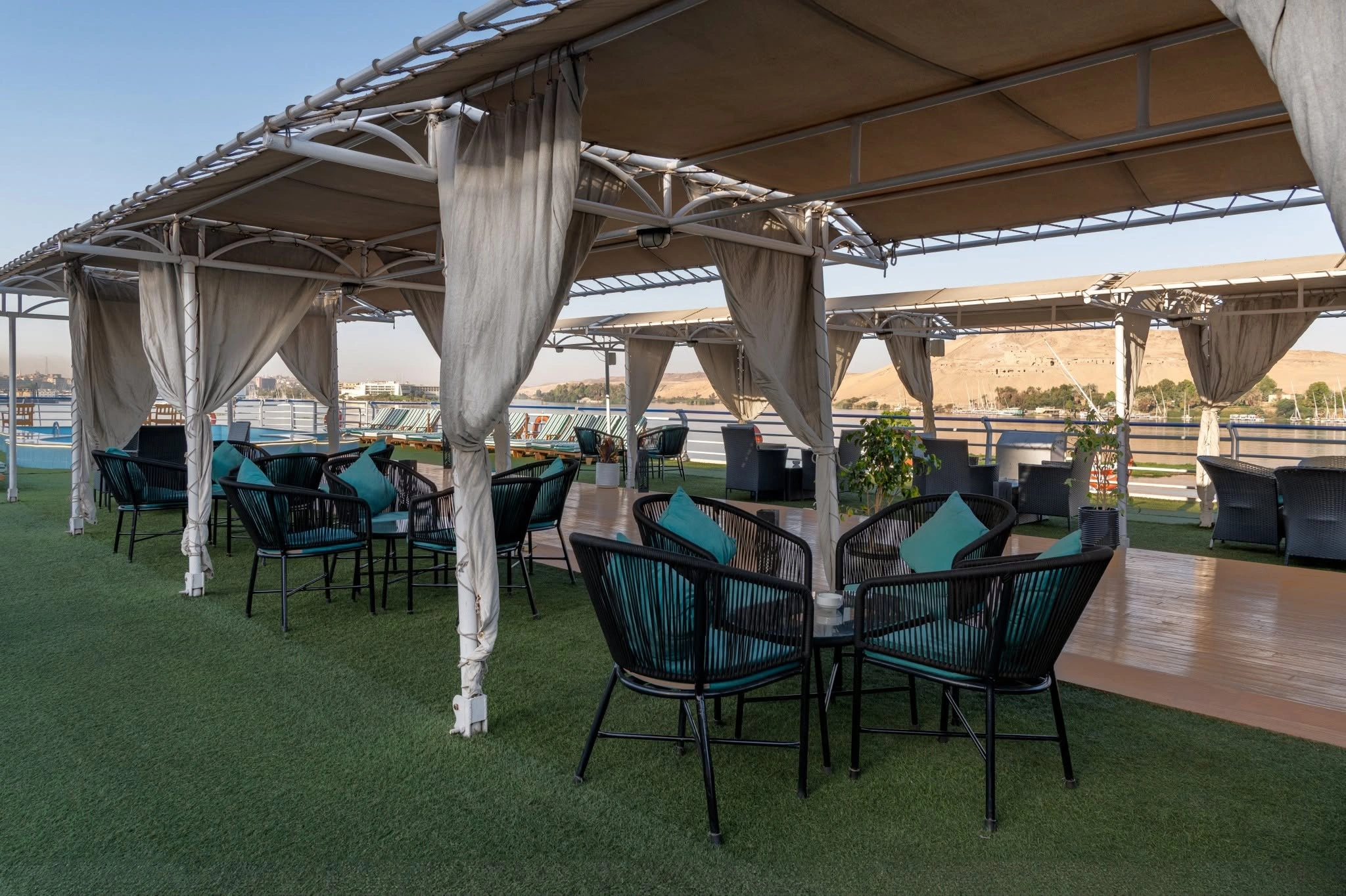 Sun deck of the MS Nile Bride Nile Cruise Nile cruise
